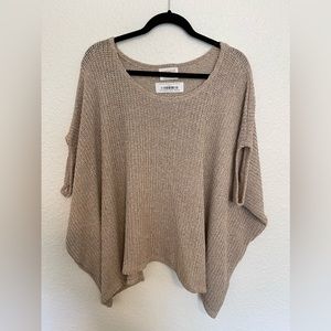 NWT Poncho Style Sweater in Oatmeal Color